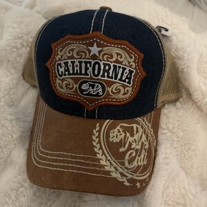 Unisex California Denim and Brown Trucker Hat